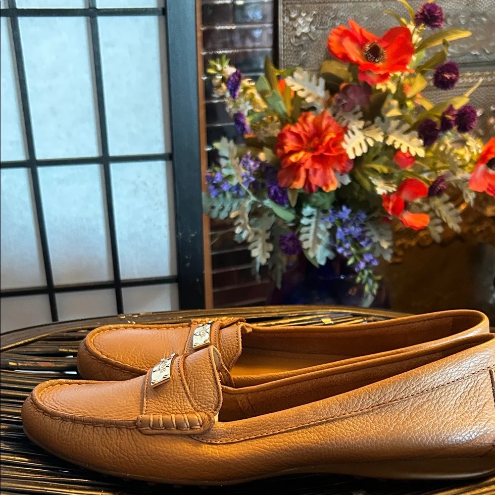 Coach Women's Brown Leather Loafers - Picture 5 of 7